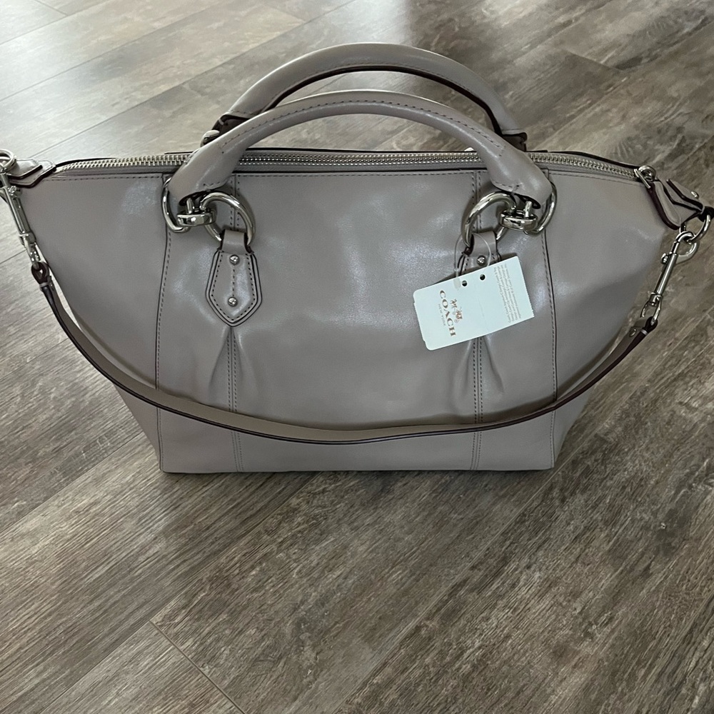 🌸SOLD🌸 🆕 Elegant COACH Collette Smooth Leather Satchel - Picture 10 of 15